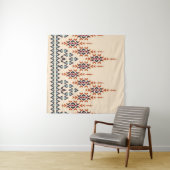 Tenture Ikat ethnie abstrait bel art. Ikat sans soudure (En situation (horizontale))