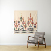 Tenture Ikat ethnie abstrait bel art. Ikat sans soudure (En situation)