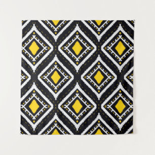 Tenture Ikat motif ethnie tribale textile American Afric