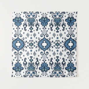 Tenture Ikat, ornement tribal, sans couture ethnique.