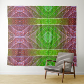 Tenture Ikat rouge et vert (En situation (horizontale))