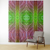 Tenture Ikat rouge et vert (En situation)