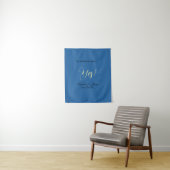 Tenture Il a demandé elle a dit oui engagement simple bleu (En situation)