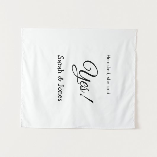 Tenture Il a demandé elle a dit oui engagement simple mini (Devant (Horizontal))