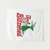 Tenture Il est temps de se faire Blitzened Christmas Reind (Devant (Horizontal))