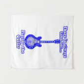 Tenture Il est toujours temps de jouer de la guitare. bleu (Devant (Horizontal))