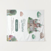 Tenture Il était une fois le château vert Baby Shower Past (Devant (Horizontal))