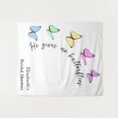 Tenture Il Me Donne Fête des mariées Aux Papillons (Devant (Horizontal))