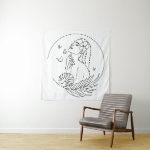 Tenture Île Muse – Féminité Tropicale