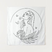 Tenture Île Muse – Féminité Tropicale (Devant)