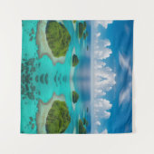 Tenture "Îles de la Tranquillité : Archipel tropical (Devant (Horizontal))