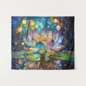 Tenture Illuminated Blooming Lotus Flower (Devant (Horizontal))