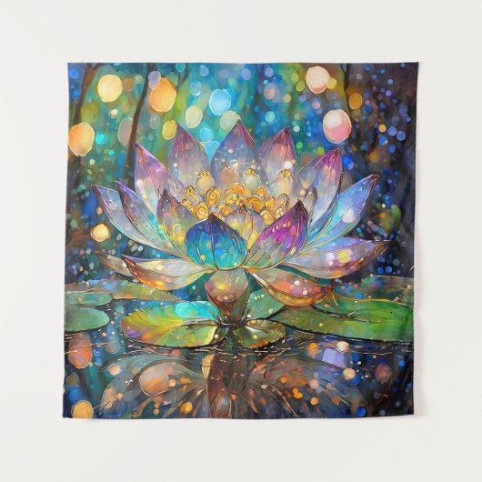 Tenture Illuminated Blooming Lotus Flower (Devant)