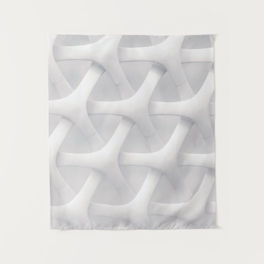 Tenture Illusion d'optique blanche et grise (Devant)