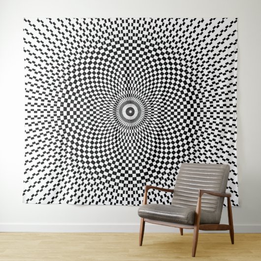 Tenture Illusion optique (En situation (horizontale))