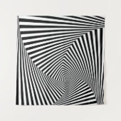 Tenture Illusion optique : Abstraite géométrique rayée. (Devant (Horizontal))