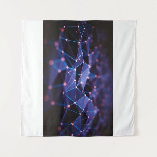 Tenture Illustration 3D. arrière - plan Abstrait, connexio (Devant (Horizontal))