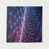 Tenture Illustration 3D, maillage en relief représentant l (Devant (Horizontal))