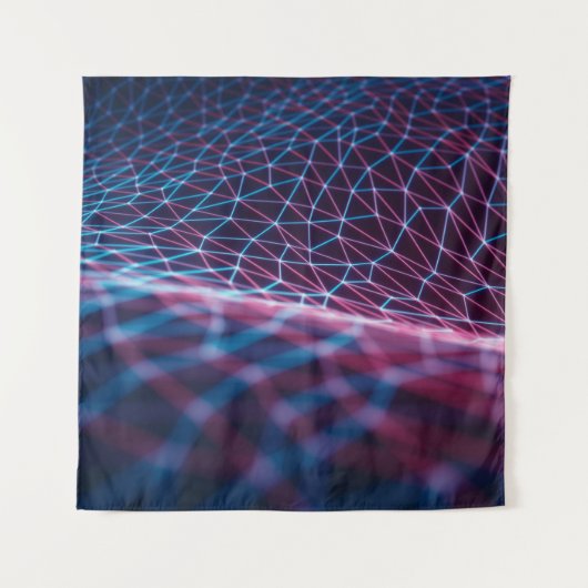 Tenture Illustration 3D, maillage en relief représentant l (Devant)