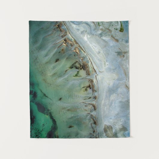 Tenture Illustration abstraite argent et or (Devant)