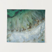 Tenture Illustration abstraite argent et or (Devant (Horizontal))