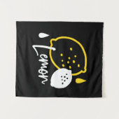 Tenture Illustration Abstraite au citron - Art des agrumes (Devant (Horizontal))