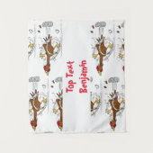 Tenture Illustration amusante de poulet cool (Devant)