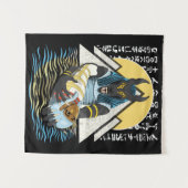 Tenture Illustration Anubis du dieu égyptien antique (Devant (Horizontal))