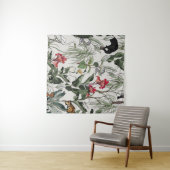 Tenture Illustration botanique tirée à la main par un Moti (En situation (horizontale))