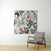 Tenture Illustration botanique tirée à la main par un Moti (En situation)