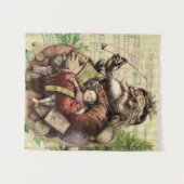 Tenture Illustration classique de l'arbre du Père Noël joy (Devant (Horizontal))