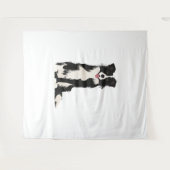 Tenture Illustration Collie Bordure ! (Devant (Horizontal))