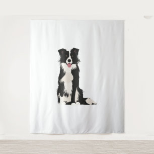 Tenture Illustration Collie Bordure !