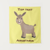 Tenture Illustration d'âne miniature joyeux (Devant)