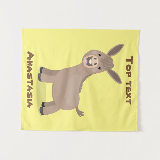 Tenture Illustration d'âne miniature joyeux (Devant (Horizontal))