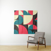 Tenture Illustration d'art computationnel géométrique abst (En situation (horizontale))