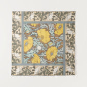 Tenture illustration d'art pavot fleur jaune (Devant (Horizontal))