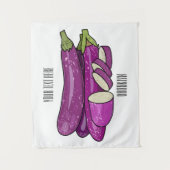 Tenture Illustration d'aubergine (Devant)