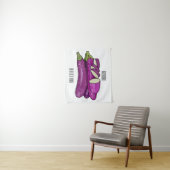 Tenture Illustration d'aubergine (En situation)