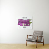 Tenture Illustration d'aubergine (En situation (horizontale))