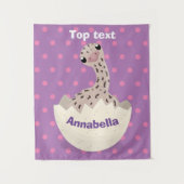 Tenture Illustration d'autruche pour bébé à couver mignon (Devant)