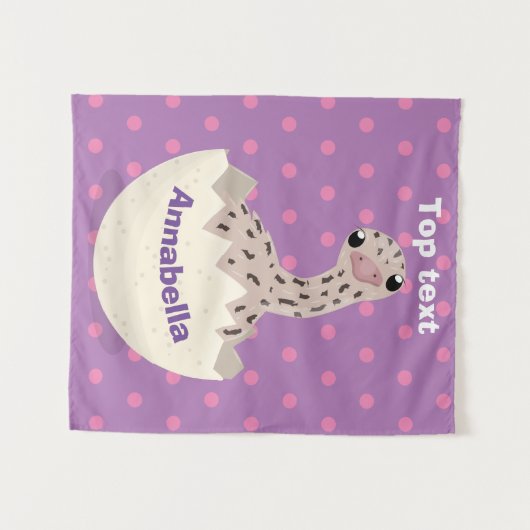 Tenture Illustration d'autruche pour bébé à couver mignon (Devant (Horizontal))