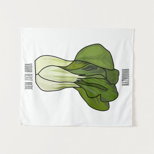 Tenture Illustration de Bok choy (Devant (Horizontal))