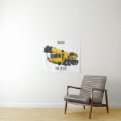 Tenture Illustration de camion de grue (En situation (horizontale))