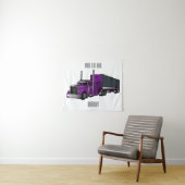 Tenture Illustration de camion semi-remorque (En situation (horizontale))