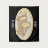 Tenture Illustration de Cannoli (Devant)