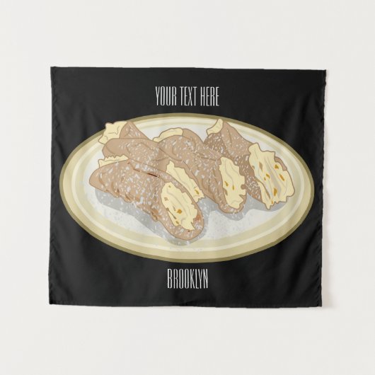 Tenture Illustration de Cannoli (Devant (Horizontal))