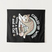 Tenture Illustration de chat Lover - Curled Up & Cosy (Devant (Horizontal))