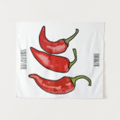 Tenture Illustration de chili (Devant (Horizontal))