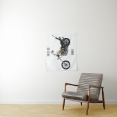 Tenture Illustration de Chopper Motorcycle 1950 (En situation)